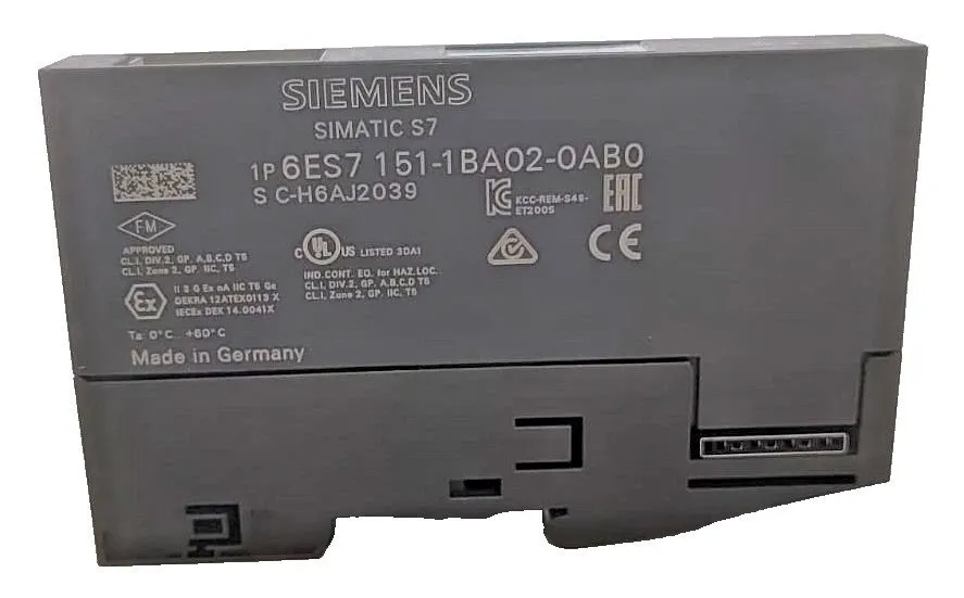Модуль ввода-вывода Siemens 6ES7151-1BA02-0AB0 Simatic ET200S IM151-1 HF Profibu