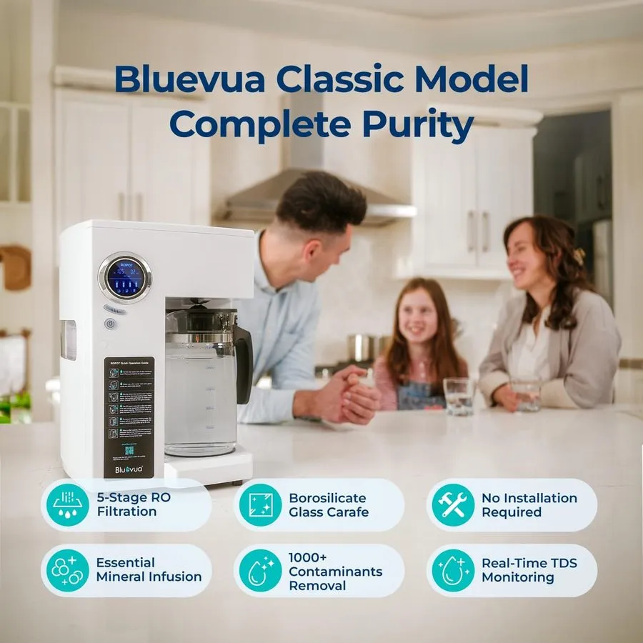 Насос Bluevua RO100ROPOT Reverse Osmosis System Countertop Water Filter 5 Stage