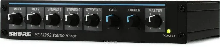 Микшерный пульт Shure SCM262 Microphone Mixer 2 SLIGHTLY DAMAGED KNOBS w5c — фото лота 1