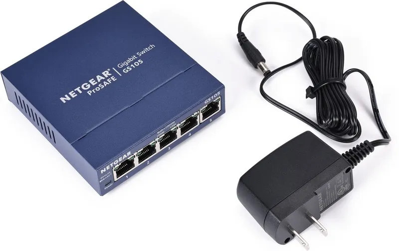 Коммутатор NETGEAR PROSAFE 5-PORT GIGABIT DESKTOP SWITCH MODEL No GS105