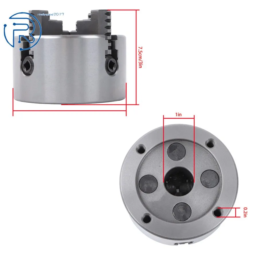 Режущий инструмент 4 Jaw Metal Lathe Chuck Self Centering K72-100 100mm 3.93" Ca — фото лота 1