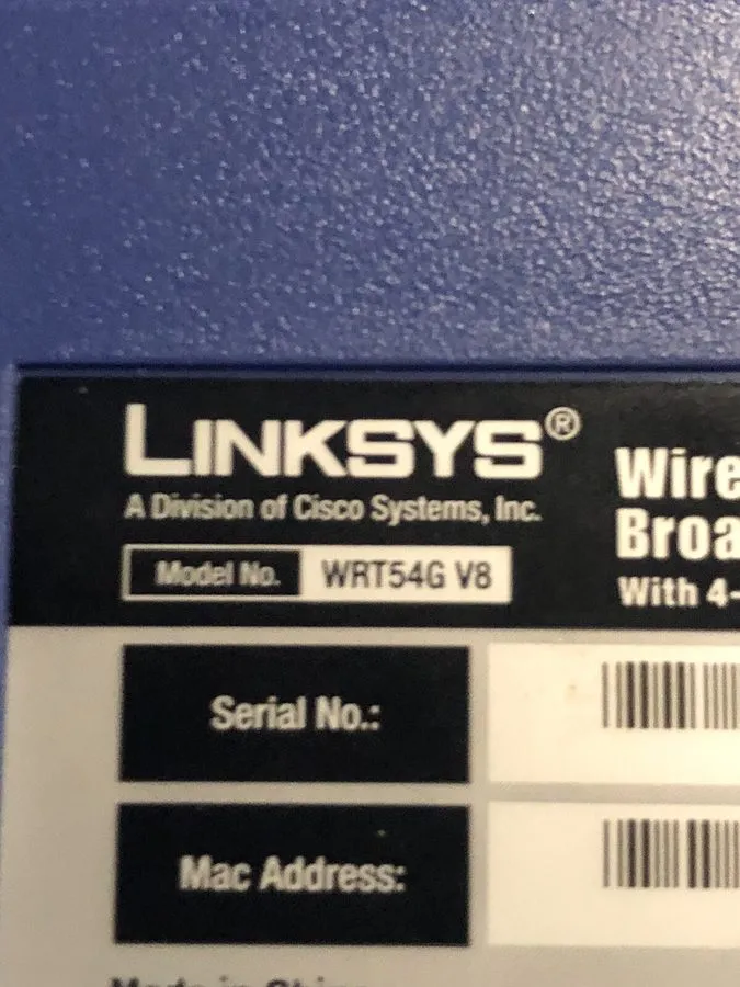 Маршрутизатор Cisco Linksys Wireless-G Broadband Router WRT54GL