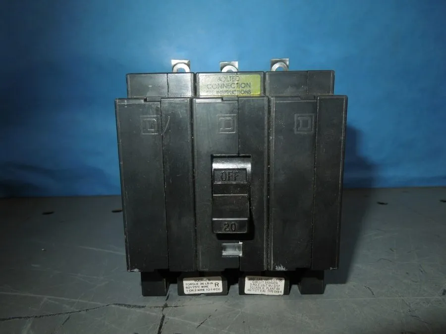 Автоматический выключатель SQUARE D EHB34020 EHB 3 POLE 20 AMP 480v CIRCUIT BREA