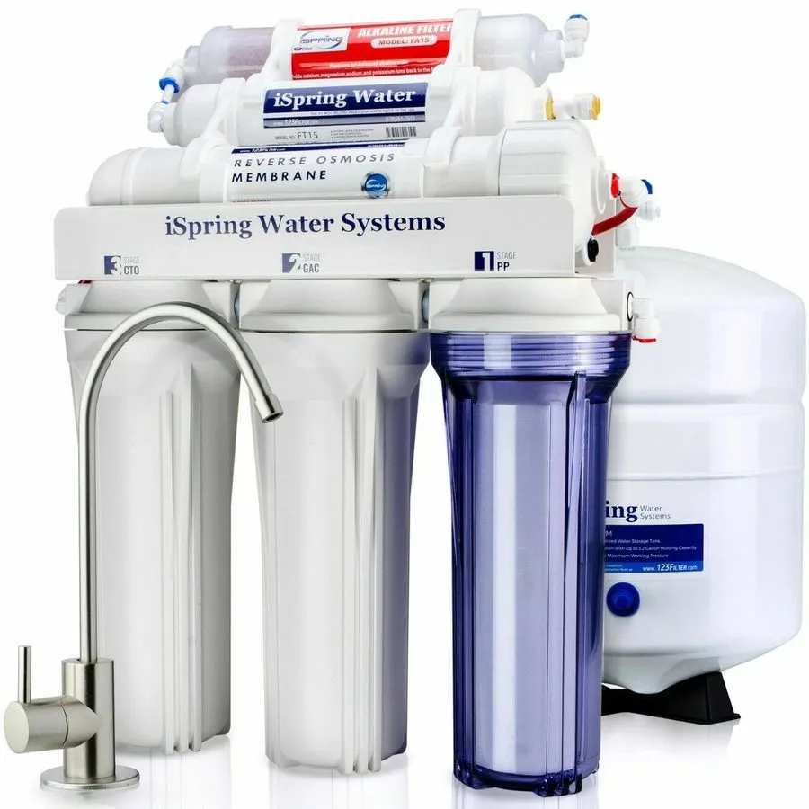 Насос RCC7AK Alkaline Reverse Osmosis System 75 GPD NSF Certified 6-Stage Under  — фото лота 2