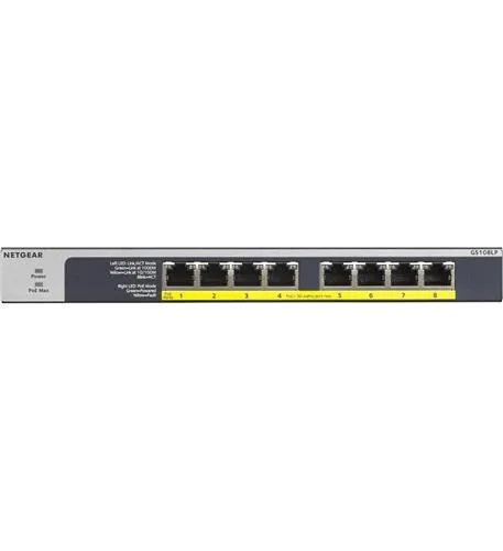 Коммутатор Netgear GS108LP-100NAS 8 Portgig Poe+ Switch