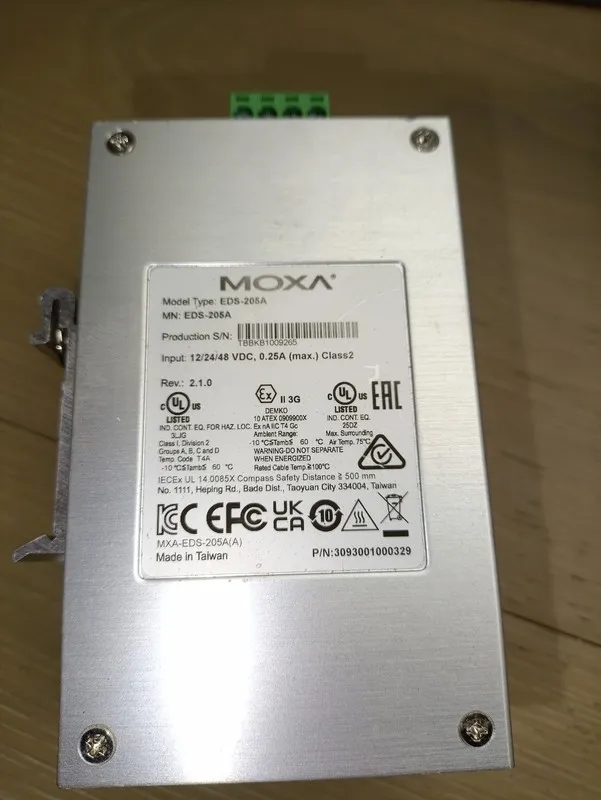 IIoT-устройство Moxa EDS-205A Ethernet Switch Rev 2.0 1201002054013