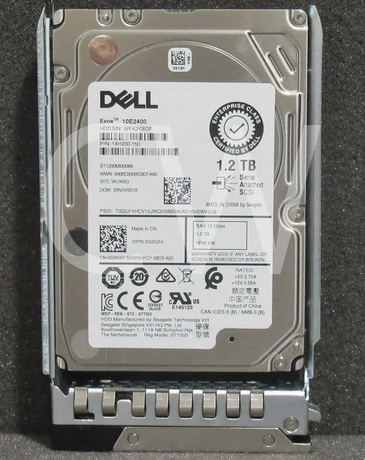 Сервер G2G54 ST1200MM0099 Dell POWEREDGE 1.2TB 10KRPM 12Gb 2.5"SAS HDD 0G2G54