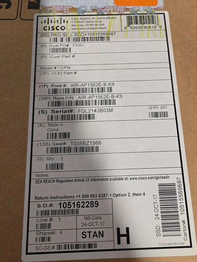 Точка доступа Wi-Fi Cisco Aironet 1360 Outdoor Access Point 802.11ac AIR-AP1562E