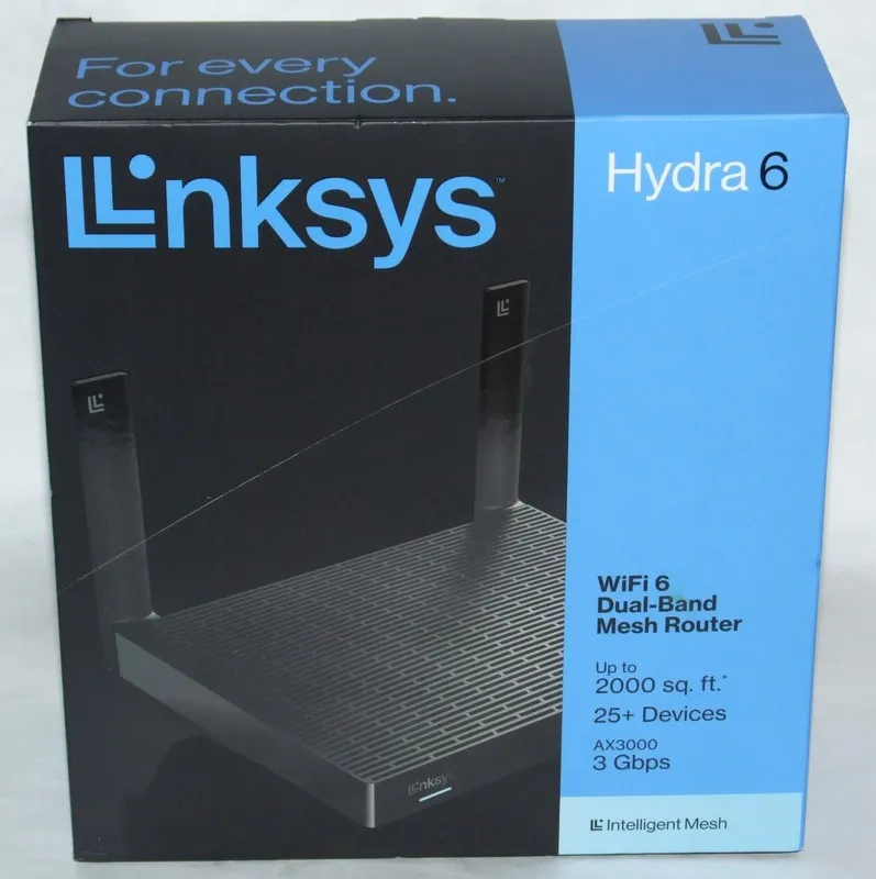 Маршрутизатор Linksys Hydra 6 Dual-Band Mesh Wi-Fi 6 Router Black MR2000