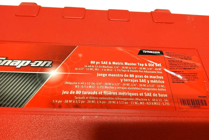 Режущий инструмент Snap On 80-pc SAE & Metric Master Tap & Die Set TDTDM500B