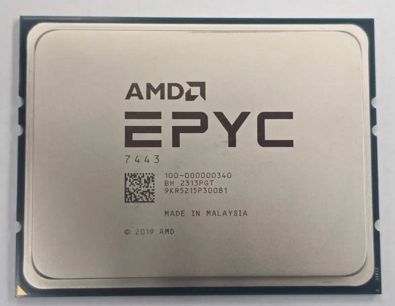 Процессор AMD EPYC 7443 24 Core 2.85GHz 200W CPU Unlocked 100-000000340 Milan 24