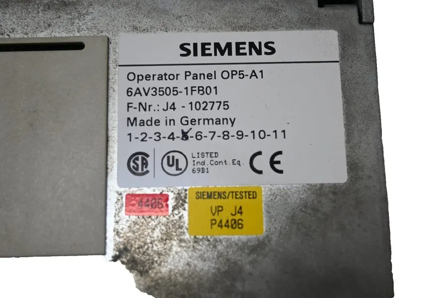Панель оператора SIEMENS COROS OP5/A1 SIMATIC HMI Operator Panel 6AV3505-1FB01 — фото лота 2