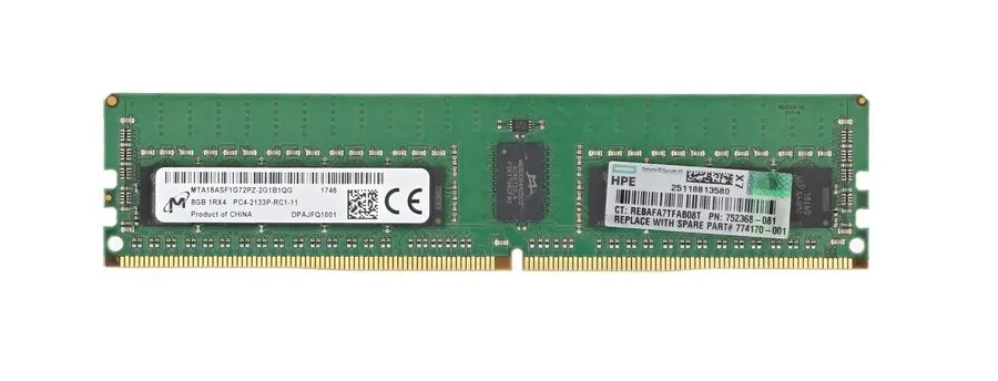 Модуль памяти HP 752368-081 8GB 1Rx4 PC4-2133P 2133MHz DDR4 ECC RDIMM Server Mem