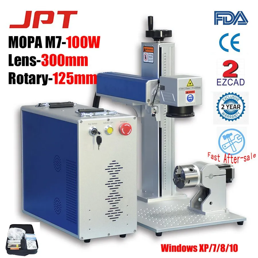 Полиграфическое оборудование 100W JPT MOPA Fiber Laser Marker Engraver Cutting L