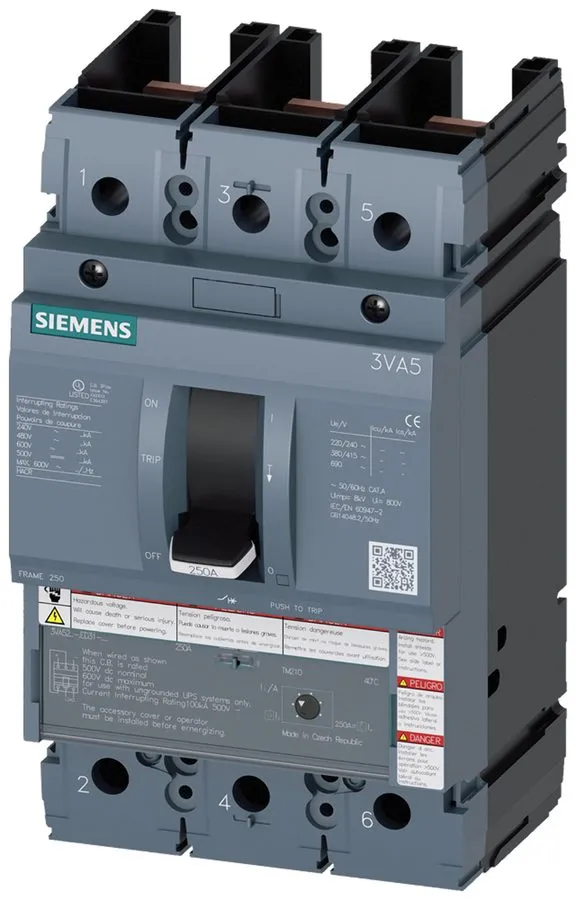 Автоматический выключатель SIEMENS 3VA5212-5ED31-0AA0 125A 600V 3-Pole Circuit B