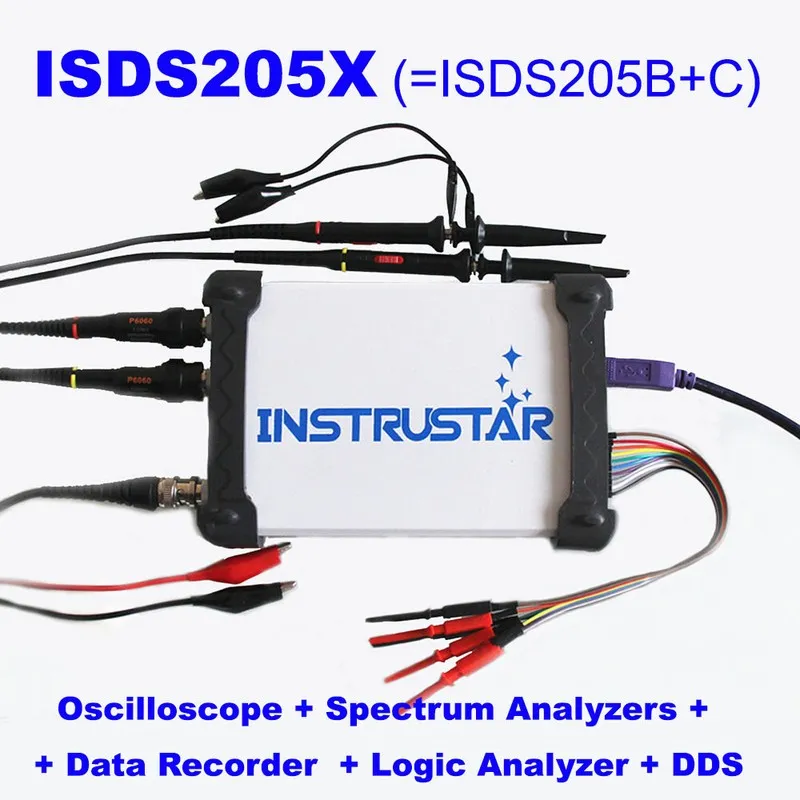 Осциллограф INSTRUSTAR ISDS205X Spectrum Analyzer DDS Logic Analyzer Oscilloscop — фото лота 1
