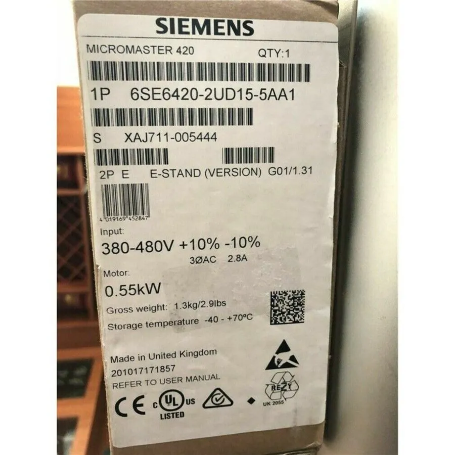 Частотный преобразователь Siemens MICROMASTER420 without filter 6SE6420-2UD15-5A