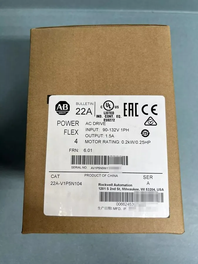 Частотный преобразователь 22A-V1P5N104 Allen-Bradley PowerFlex 4-0.2 kW (0.25HP)