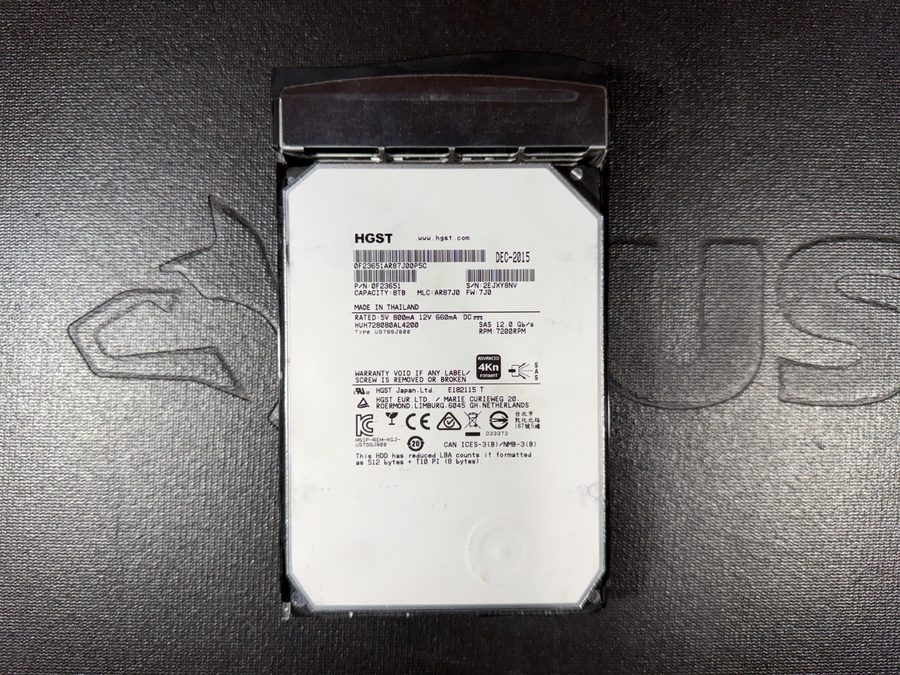 Жёсткий диск HUH728080AL4200 HGST Ultrastar He8 8TB 7200RPM 4Kn 3.5 Inch Interna