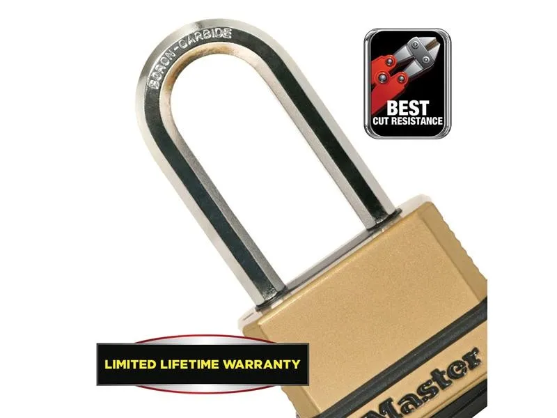Такелажная скоба Master Lock Excell™ 4-Digit Combination 50mm Padlock 51mm Shack — фото лота 2