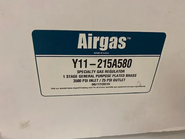 Трубопроводная арматура AIRGAS MODEL Y11-215A580 SPECIALTY GAS REGULATOR 3500 PS
