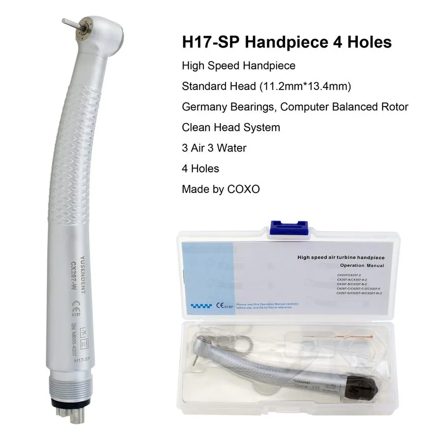 Стоматологический наконечник COXO Dental Handpiece 4 Hole LED E Generator CX207-