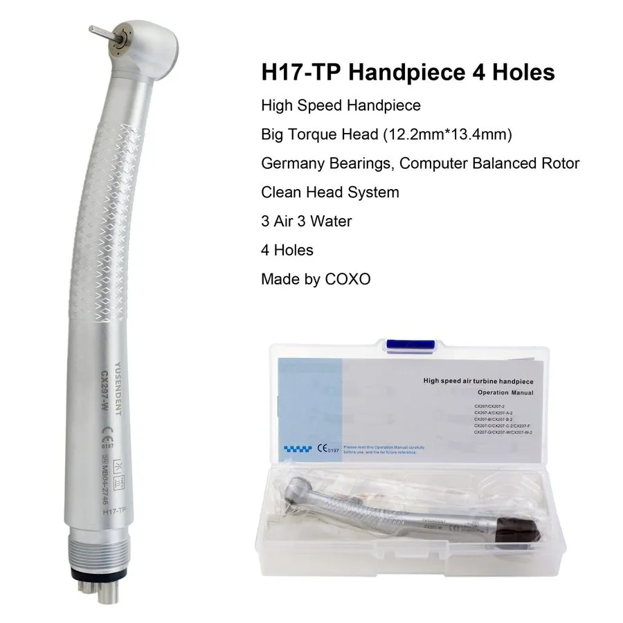 Стоматологический наконечник COXO Dental Handpiece 4 Hole LED E Generator CX207- — фото лота 2