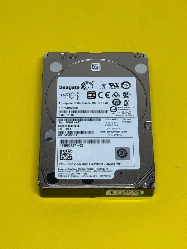 Сервер Seagate ST1200MM0008 1.2TB 2.5” 10K 12G 12Gbps SAS Server 4KN Hard Drive — фото лота 1