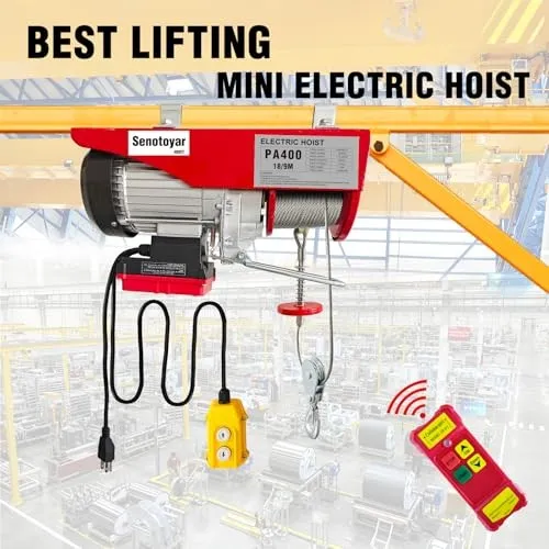 Таль Electric Hoist 2 in 1-880lbs Electric Hoist Winch 880lbs/2 in 1 electric ho — фото лота 1