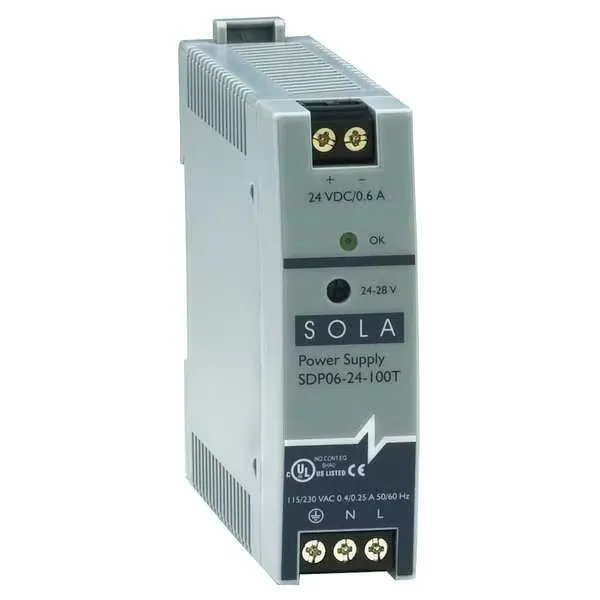 Блок питания Solahd DC Power Supply, 85/264V AC, 24/28V DC, 15 W, 0.6 A, DIN Rai — фото лота 1