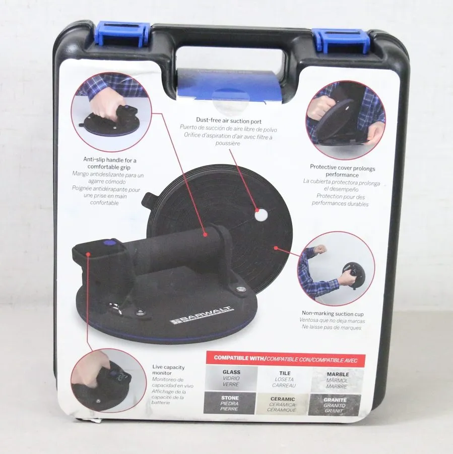 Вакуумная присоска BARWALT 300-lb 8-in Dia Rubber Battery Operated Tile Suction  — фото лота 2