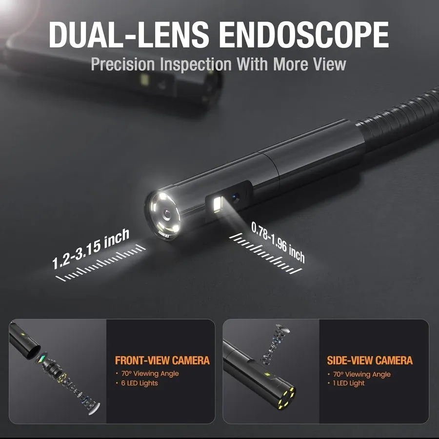 Видеоэндоскоп Professional Industrial HD Endoscope with LCD Screen NTS300 7.6mm 