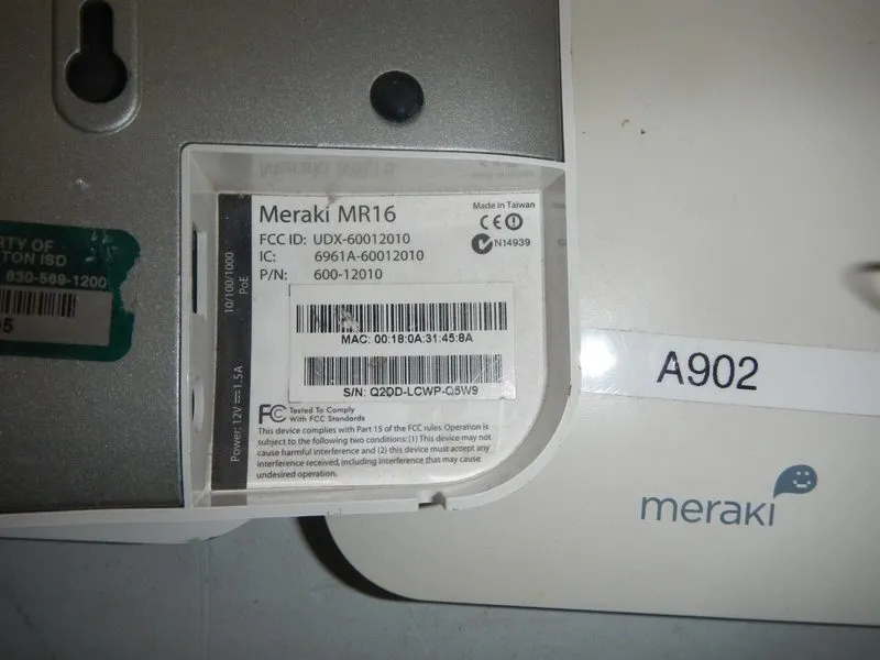 Точка доступа Wi-Fi Cisco Meraki MR16 Cloud Managed PoE 802.11 Wireless Access P — фото лота 4