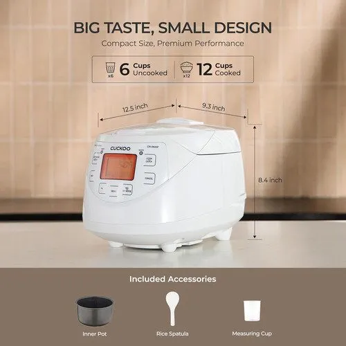 Рисоварка Micom Fuzzy Logic Rice Cooker, 12-Cup Cooked, White, CR-0633F — фото лота 3