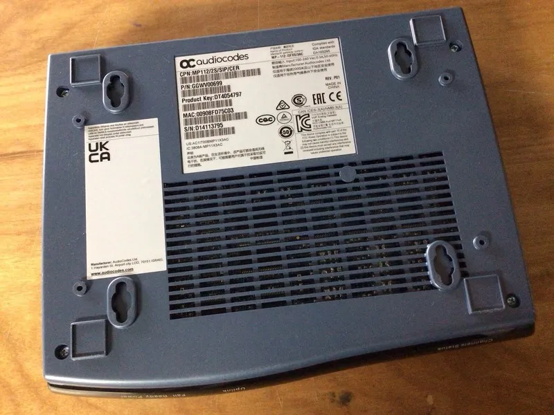 VoIP-шлюз Audiocodes MP-112 FXS 2 Ports VoIP Gateway AS IS