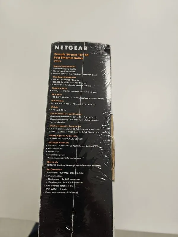 Коммутатор NETGEAR ProSafe JFS524 24-Port Ethernet Network Switch 10/100 Rackmou — фото лота 4
