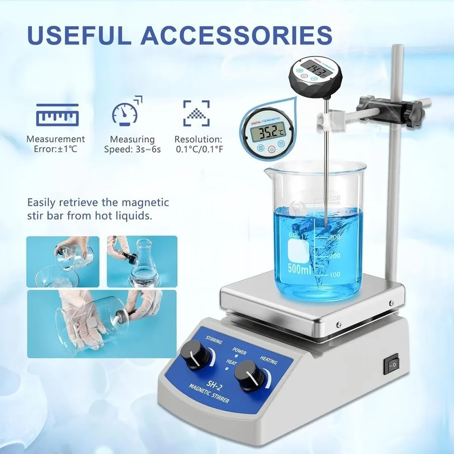 Магнитная мешалка Magnetic Stirrer Hot Plate W/Stir Bar100 2000Rpm Magnetic Hotp
