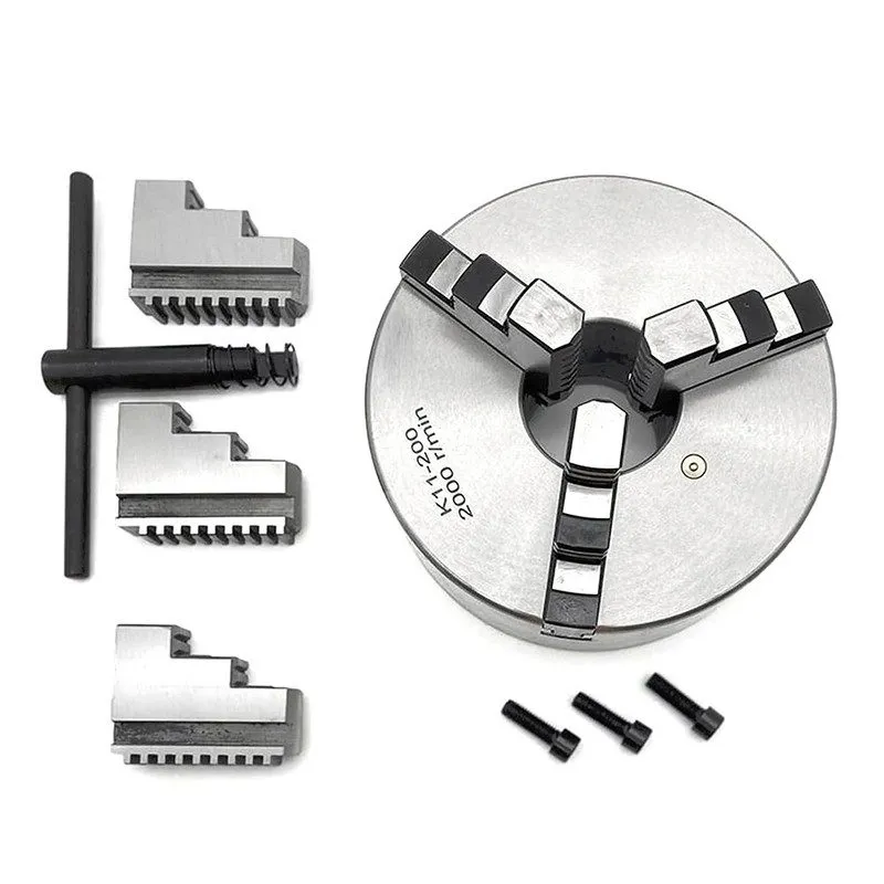 Режущий инструмент 3 Jaw Self Centering Lathe Chuck для Milling 8'' Silver Harde