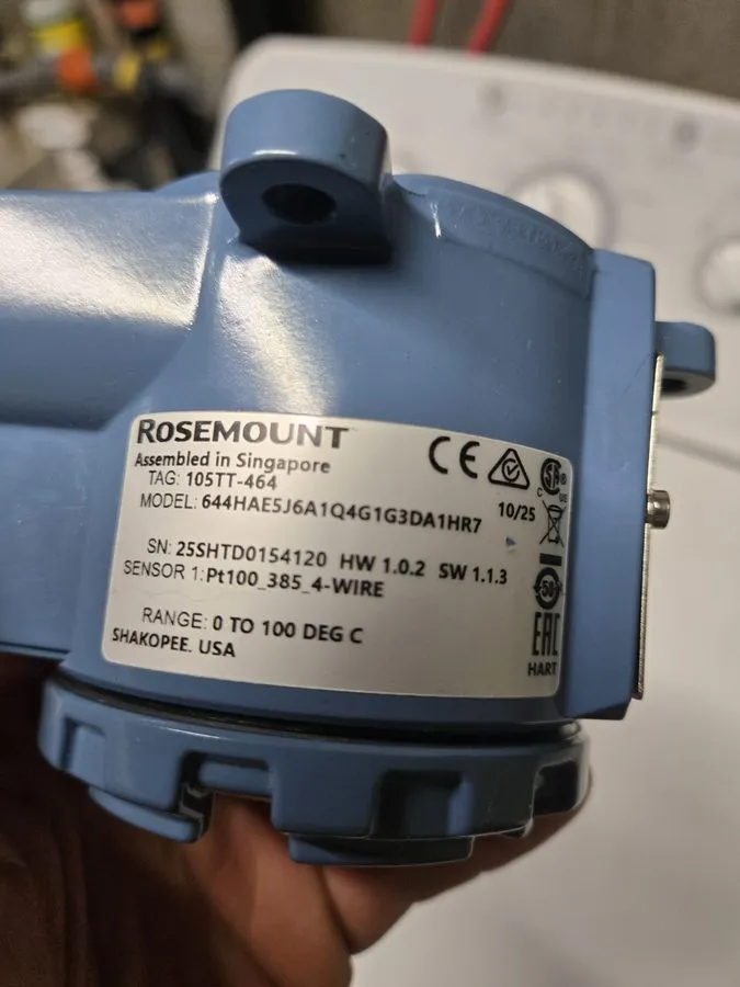 Трубопроводная арматура Rosemount Temperature Assembly 105TT-464 — фото лота 1