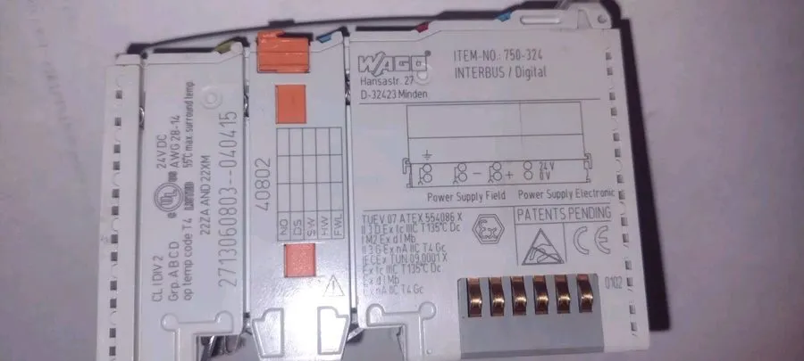 Шлюз полевой шины Wago 750-324 Interbus Coupler I/O Module 24VDC