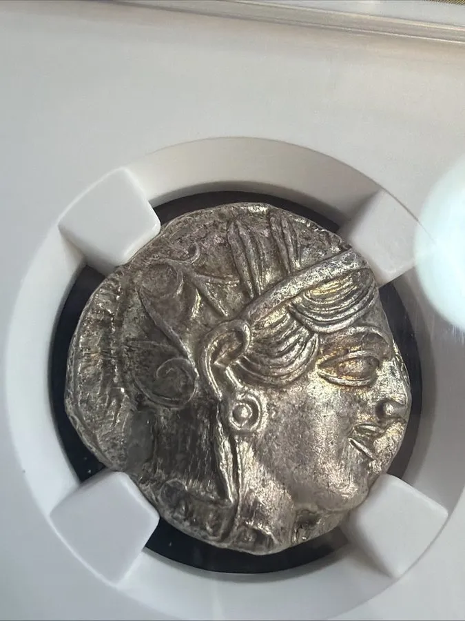 Лабораторный прибор 440-404BC Attica, Athens Athena Owl Tetradrachm NGC CH AU 5/ — фото лота 1