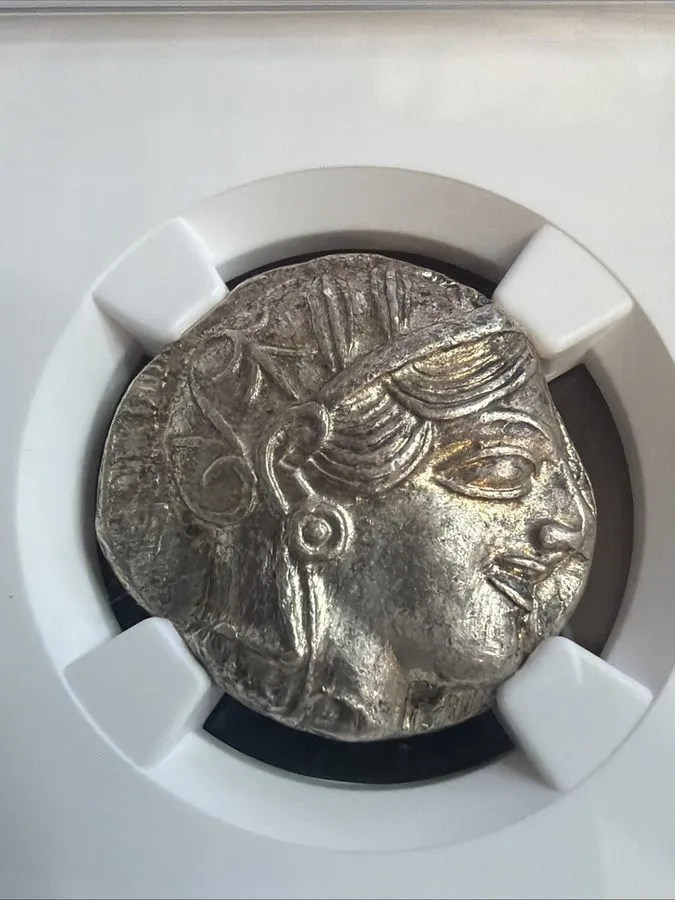 Лабораторный прибор 440-404BC Attica, Athens Athena Owl Tetradrachm NGC CH AU 5/ — фото лота 2