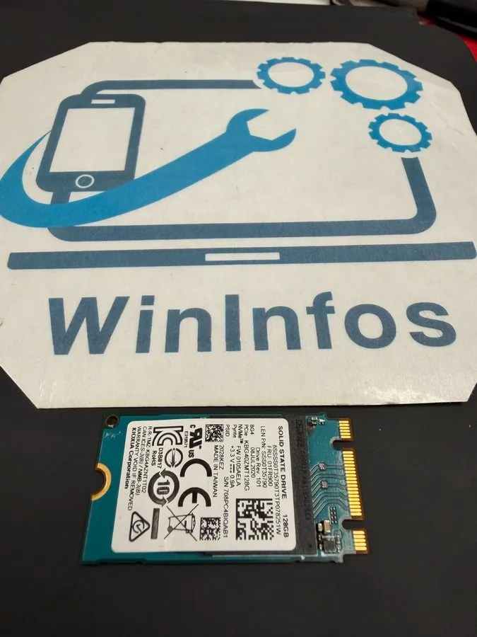 SSD-накопитель Lenovo 01FR900 Kioxia BG4 128GB M.2 2242 NVMe PCIe KBG40ZMT128G S