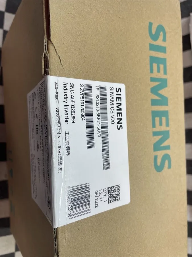 Частотный преобразователь Siemens 6SL3210-5BE21-5UV0 SINAMICS V20 1.5kW VFD Freq