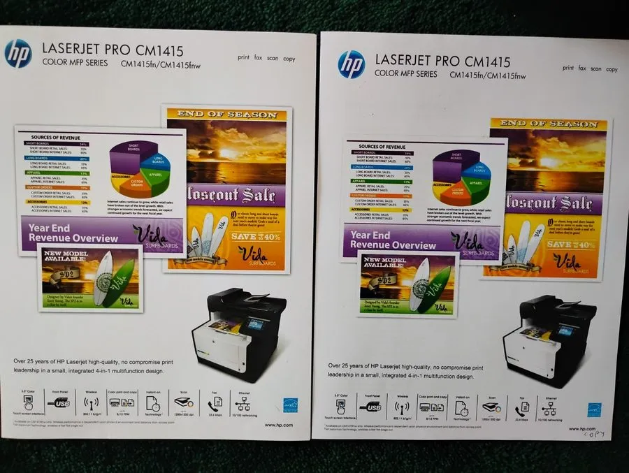 Лазерный принтер HP ALL IN MFP CM1415fnw wireless Color Laser Printer. Video & p