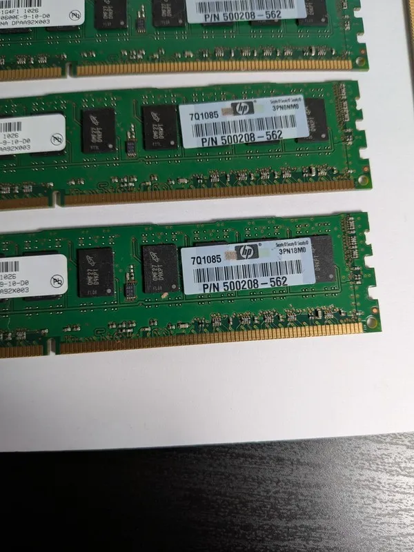 Модуль памяти MICRON MT9JSF12872AZ-1G4F1 1026 1GB 1RX8 PC3-10600E HP P/N 500208- — фото лота 2