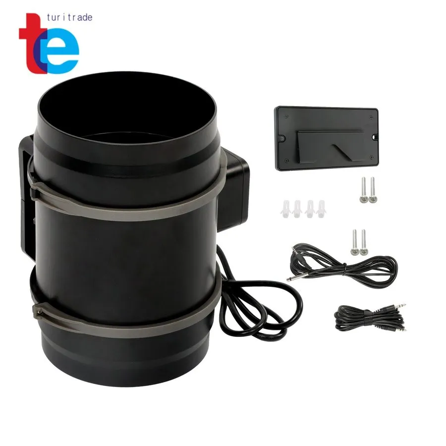 Вентилятор 8" Inline Duct Fan 807CFM Plastic ABS EC Motor Temperature & Humidity