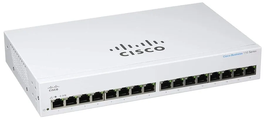 Коммутатор Cisco Business 110 Series CBS110-16T 16-Port Gigabit Ethernet Switch 
