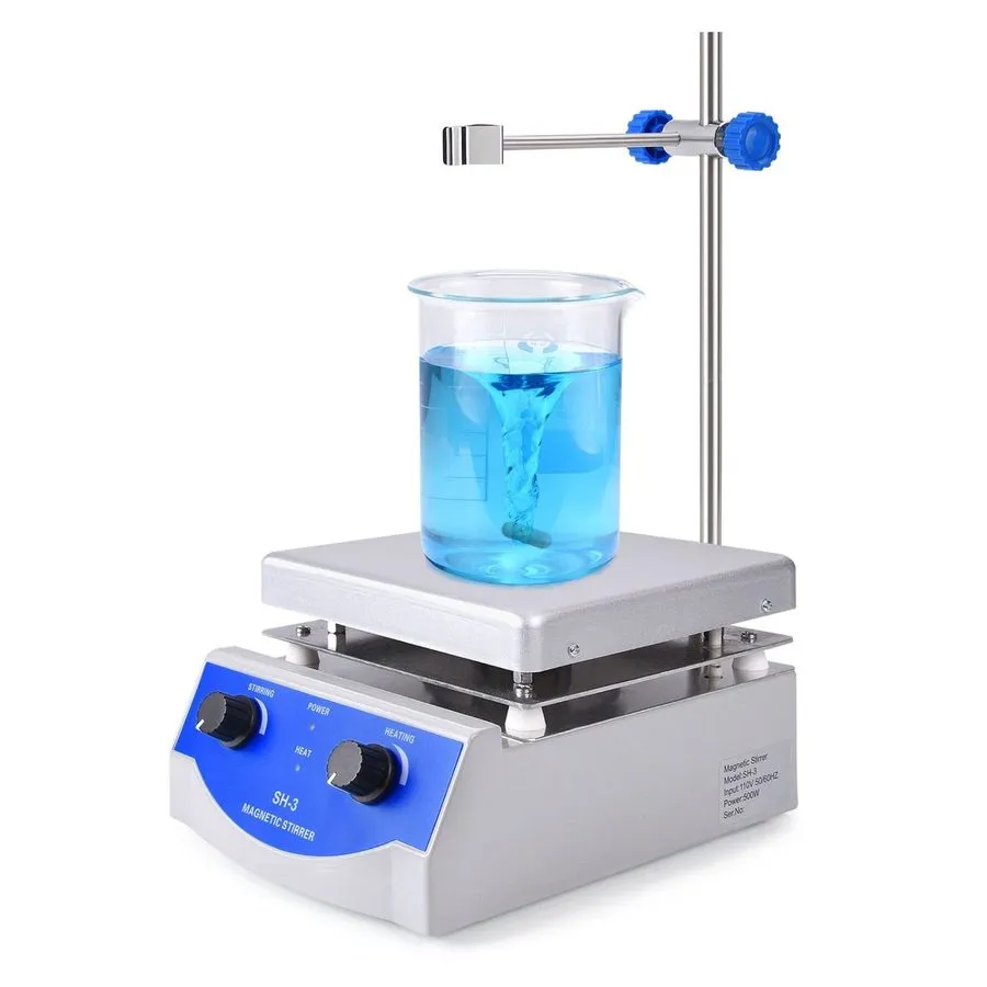 Батарея Magnetic Stirrer Hot Plate Mixer 3000ml, 520°F, 100-2000 RPM, Bar & Stan