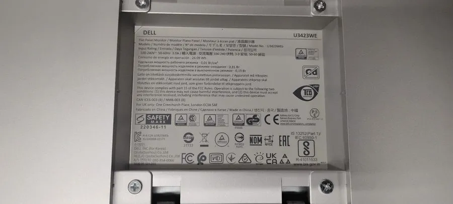 Монитор Dell UltraSharp U3423WE 32 in WQHD Curved Screen LCD Monitor
